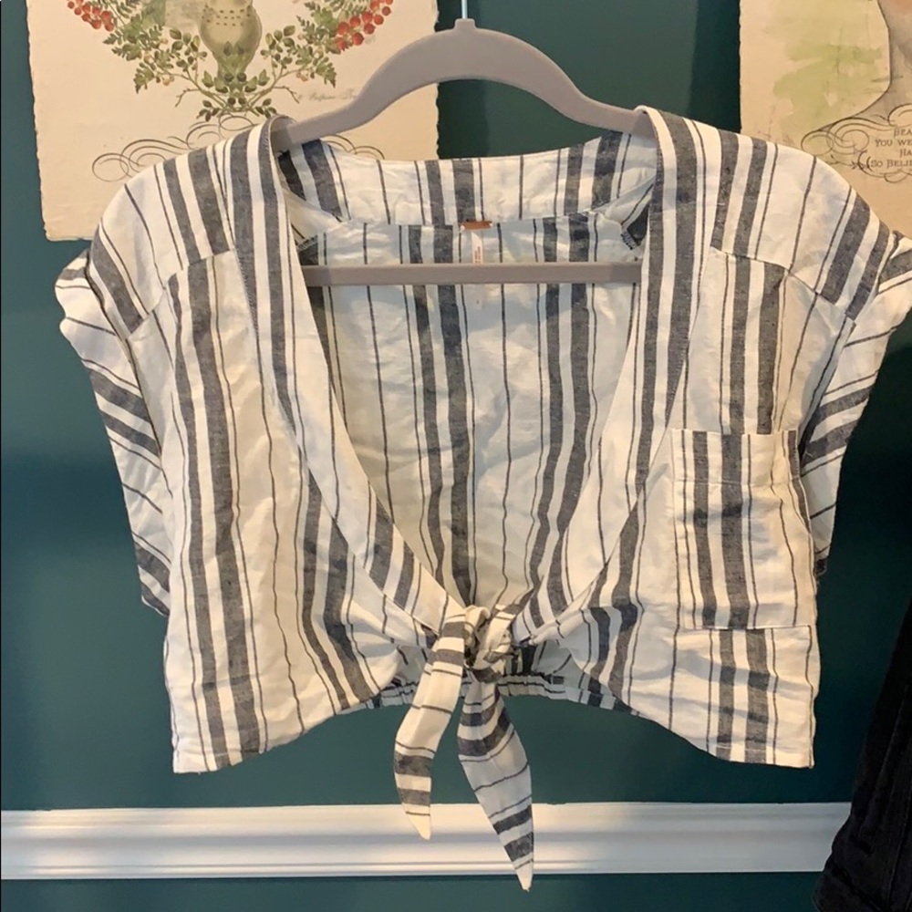 Free people Crop tie top